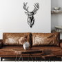 Wallity Red Deer 2 Escultura de pared de metal negra